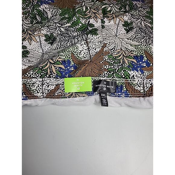 Houston White Swim Trunks Shorts Mens XXL Elastic Waist Drawstring Sports - Picture 8 of 9